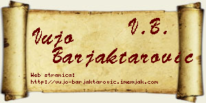 Vujo Barjaktarović vizit kartica